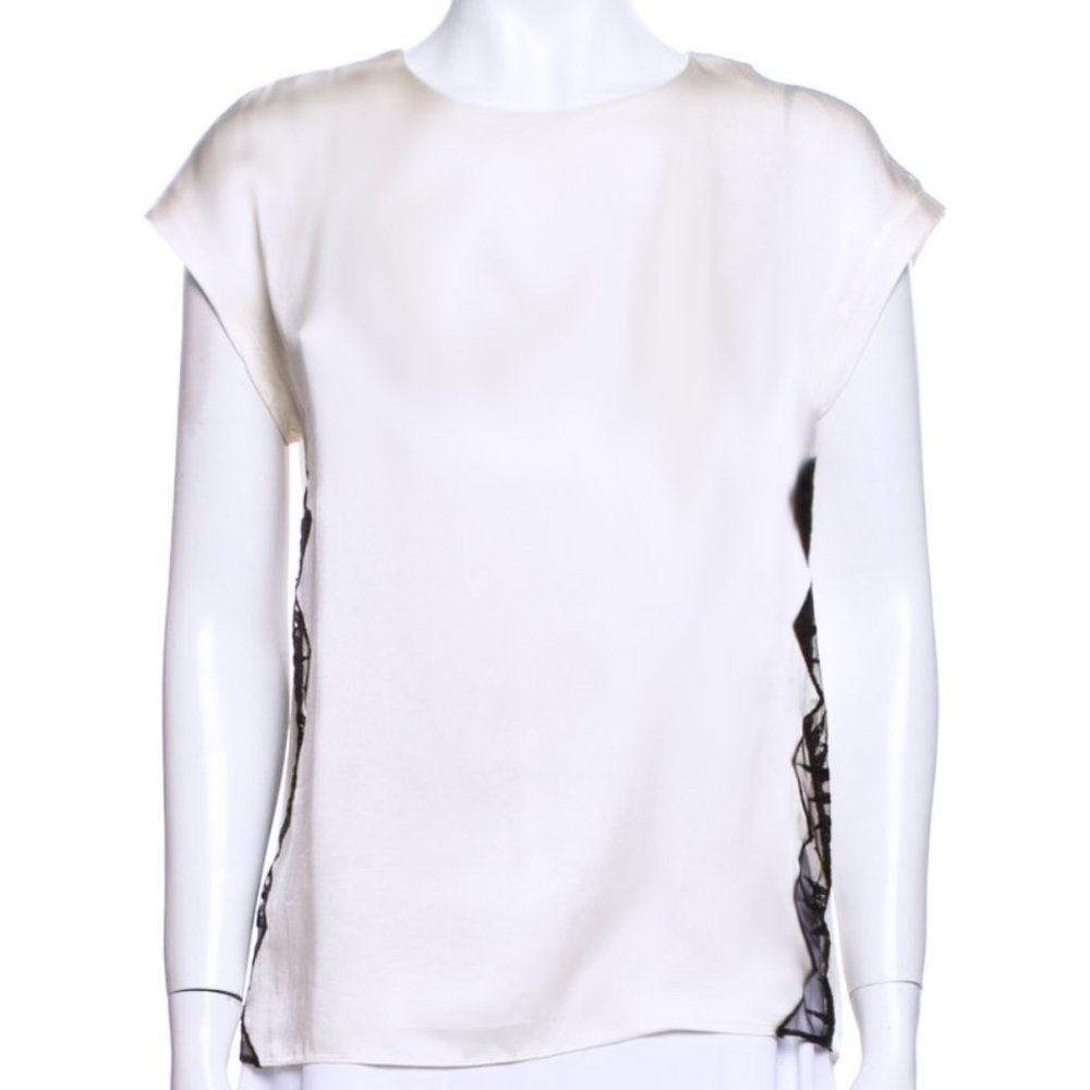 sandro white blouse